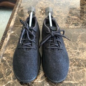 Allbirds Men's Wool Runners Black Dark Grey Black Sz 10 NZ Merino